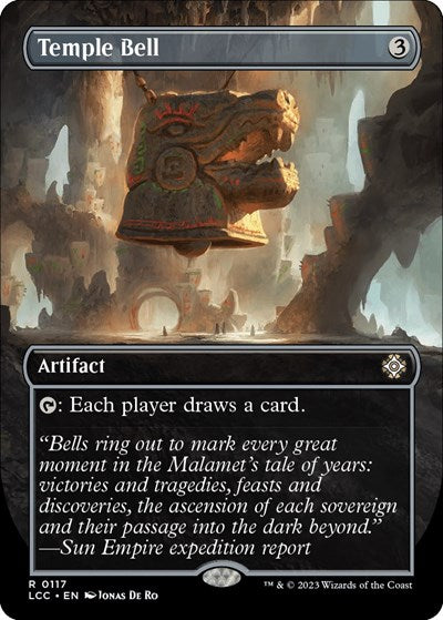 Temple Bell (Borderless) (Commander: The Lost Caverns of Ixalan) Light Play Foil