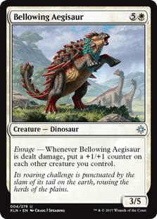 Bellowing Aegisaur (Ixalan) Near Mint Foil