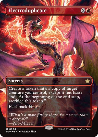 Electroduplicate (Borderless) (Mana Foil) (Foundations) Near Mint Foil