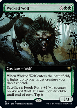 Extended Art Wicked Wolf (Throne of Eldraine) Near Mint