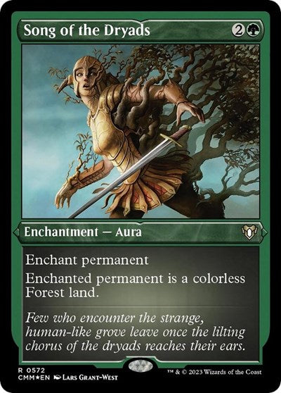 Song of the Dryads (Foil Etched) (Commander Masters) Near Mint Foil