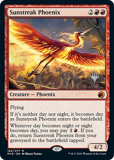 Sunstreak Phoenix (Promo Pack: Innistrad: Midnight Hunt) Light Play Foil