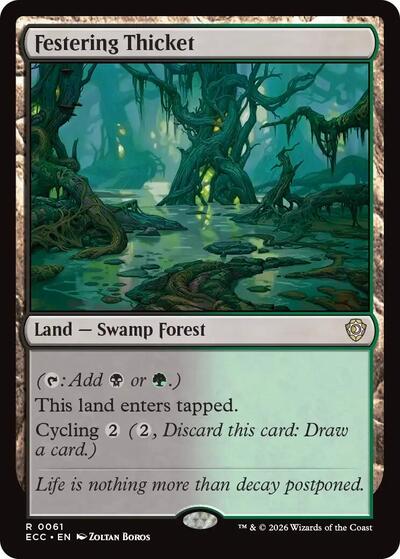 Festering Thicket (Commander: Lorwyn Eclipsed) Light Play