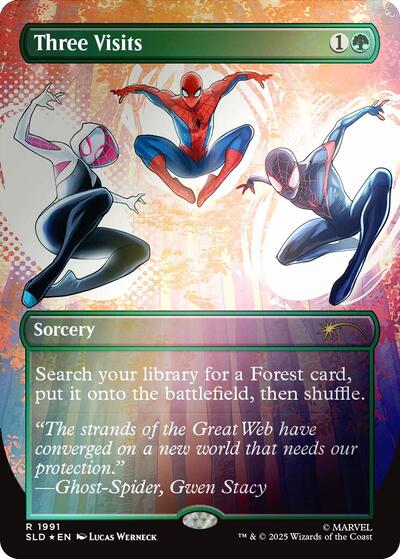 Three Visits (Rainbow Foil) (Secret Lair) Near Mint Foil