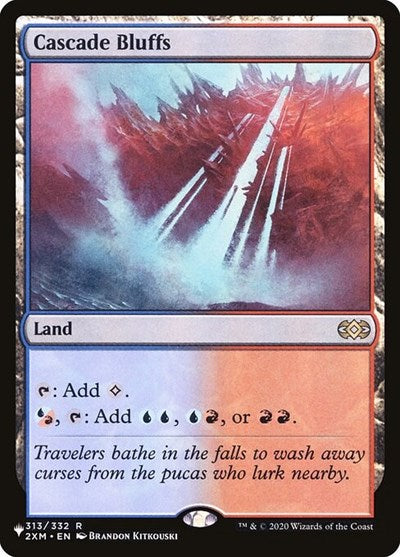Cascade Bluffs (Secret Lair Commander: Heads I Win, Tails You Lose) Medium Play