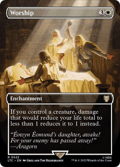 Worship (Borderless) (Commander: The Lord of the Rings: Tales of Middle-earth) Near Mint