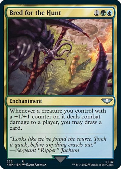 Bred for the Hunt (Surge Foil) (Universes Beyond: Warhammer 40K) Light Play Foil