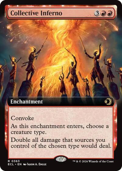 Collective Inferno (Extended Art) (Lorwyn Eclipsed) Near Mint Foil