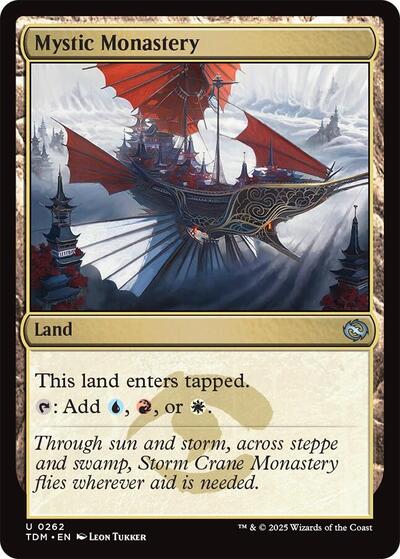 Mystic Monastery (Tarkir: Dragonstorm) Near Mint Foil