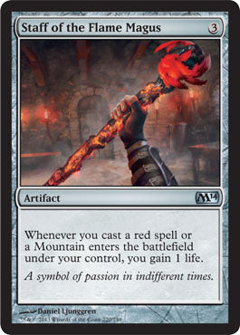 Staff of the Flame Magus (Magic 2014 Core Set) Medium Play
