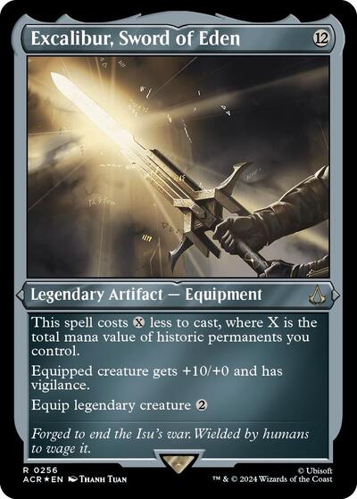 Excalibur, Sword of Eden (Foil Etched) (Universes Beyond: Assassin's Creed) Light Play Foil
