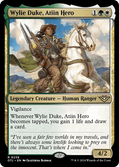 Wylie Duke, Atiin Hero (Promo Pack: Outlaws of Thunder Junction) Light Play Foil