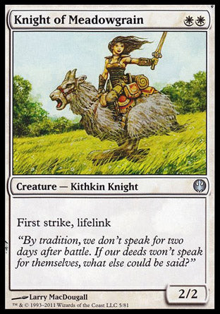 Knight of Meadowgrain (Duel Decks: Knights vs Dragons) Light Play