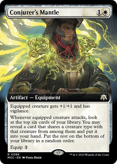 Conjurer's Mantle (Extended Art) (Commander: March of the Machine) Near Mint