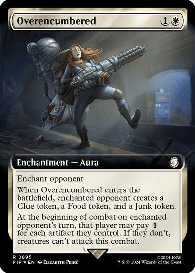 Overencumbered (Extended Art) (Surge Foil) (Universes Beyond: Fallout) Near Mint Foil