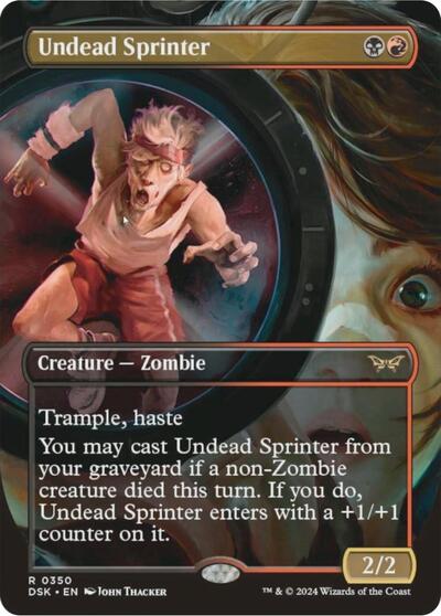 Undead Sprinter (Borderless) (Duskmourn: House of Horror) Near Mint