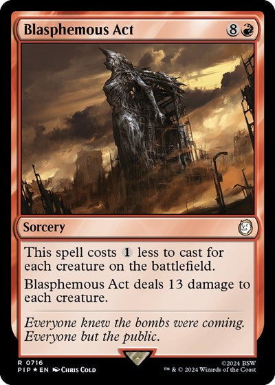 Blasphemous Act (Surge Foil) (Universes Beyond: Fallout) Medium Play Foil