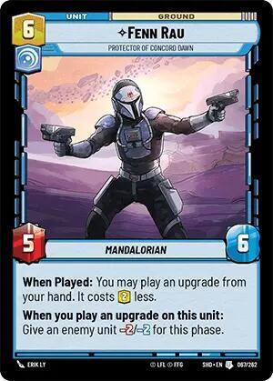 Fenn Rau Protector of Concord Dawn (Shadows of the Galaxy) Near Mint Foil