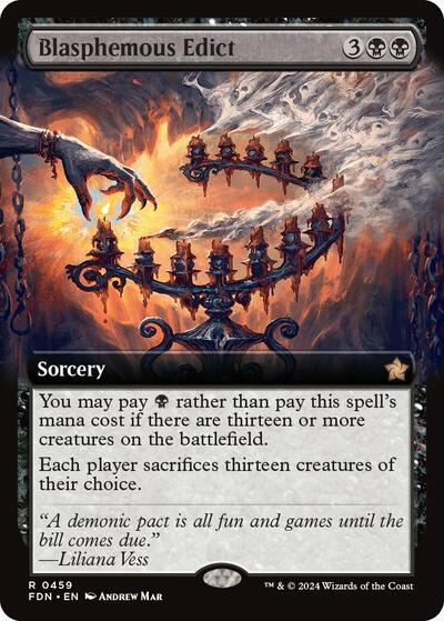 Blasphemous Edict (Extended Art) (Foundations) Near Mint Foil
