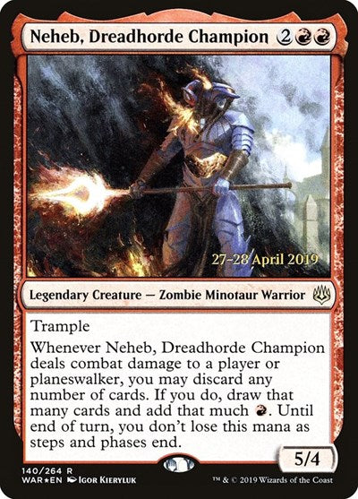 Neheb, Dreadhorde Champion (Promos: Prerelease Cards) Light Play Foil