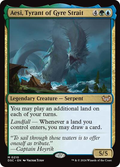 Aesi, Tyrant of Gyre Strait (Commander: Duskmourn: House of Horror) Light Play