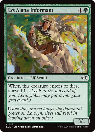 Lys Alana Informant (Lorwyn Eclipsed) Near Mint Foil