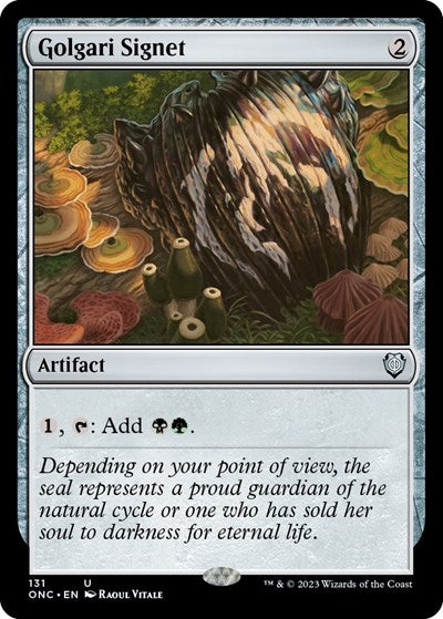 Golgari Signet (Commander: Phyrexia: All Will Be One) Light Play