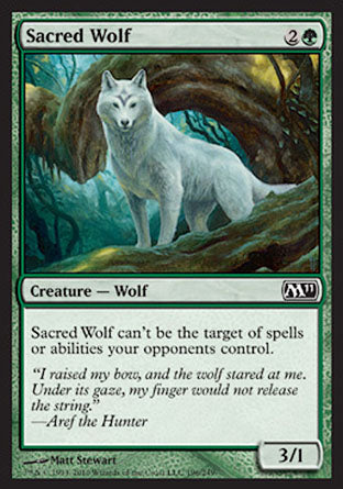Sacred Wolf (Magic 2011 Core Set) Heavy Play