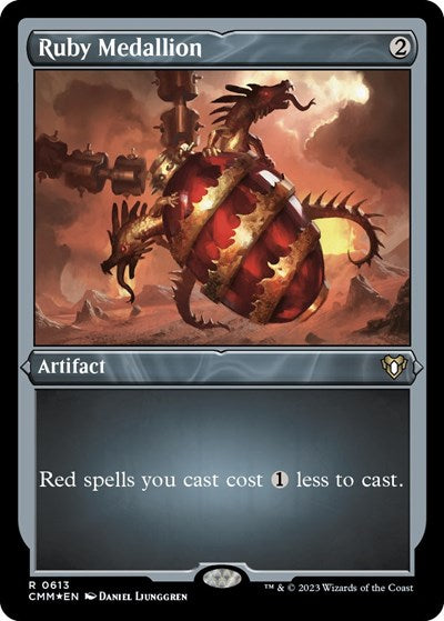 Ruby Medallion (Foil Etched) (Commander Masters) Light Play Foil