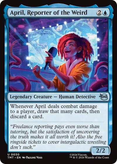 April, Reporter of the Weird (Teenage Mutant Ninja Turtles) Medium Play Foil