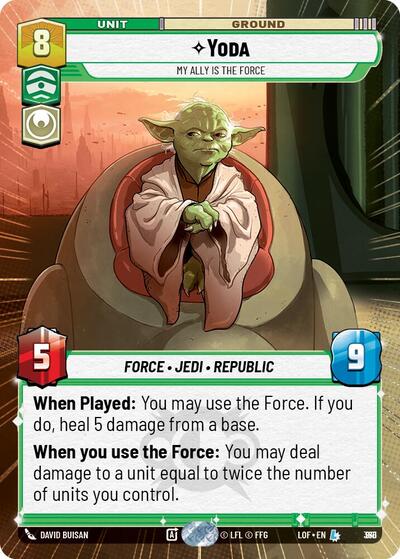 Yoda My Ally is the Force (Hyperspace Foil) (Legends of the Force) Near Mint Foil