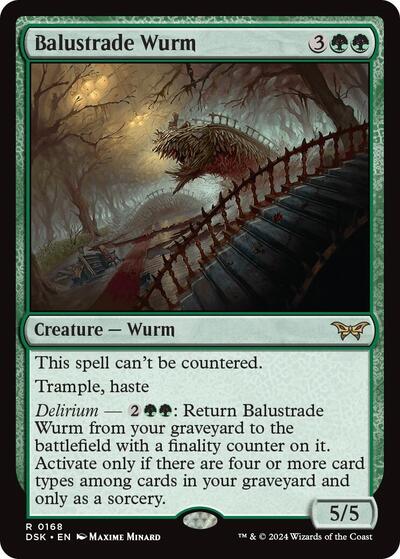Balustrade Wurm (Duskmourn: House of Horror) Near Mint Foil
