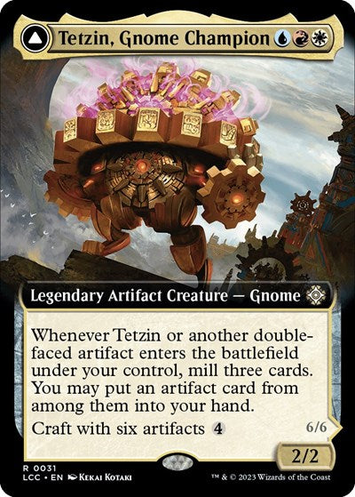 Tetzin, Gnome Champion (Extended Art) (Commander: The Lost Caverns of Ixalan) Near Mint Foil
