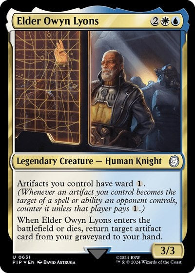 Elder Owyn Lyons (Surge Foil) (Universes Beyond: Fallout) Light Play Foil