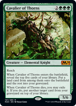Cavalier of Thorns (Magic 2020 Core Set) Near Mint Foil