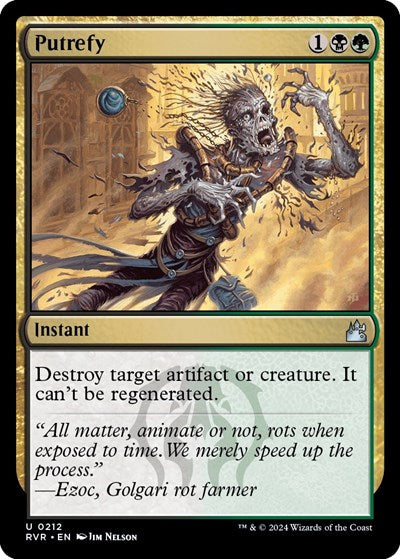 Putrefy (Ravnica Remastered) Light Play Foil