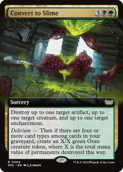 Convert to Slime (Extended Art) (Commander: Duskmourn: House of Horror) Light Play