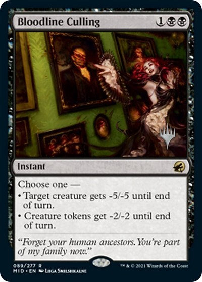 Bloodline Culling (Promo Pack: Innistrad: Midnight Hunt) Light Play Foil