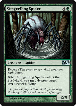 Stingerfling Spider (Magic 2012 Core Set) Medium Play