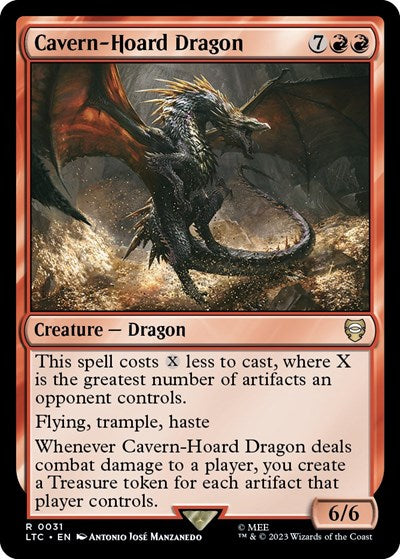 Cavern-Hoard Dragon (Commander: The Lord of the Rings: Tales of Middle-earth) Light Play