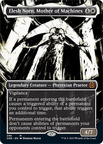 Elesh Norn, Mother of Machines (Showcase) (Phyrexia: All Will Be One) Damaged / Poor