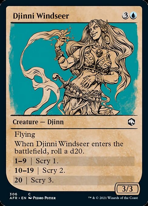 Djinni Windseer (Showcase) (Adventures in the Forgotten Realms) Medium Play Foil