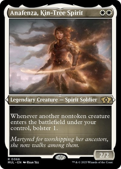 Anafenza, Kin-Tree Spirit (Foil Etched) (March of the Machine: Multiverse Legends) Light Play Foil