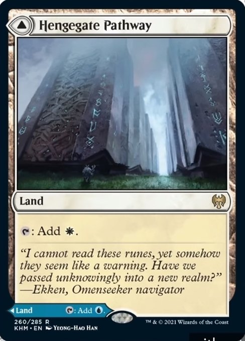 Hengegate Pathway / Mistgate Pathway (Kaldheim) Damaged / Poor Foil