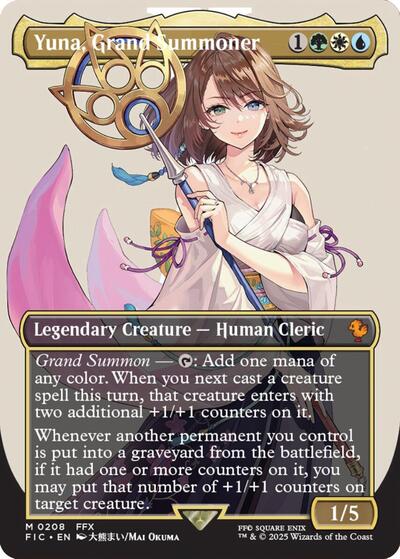 Yuna, Grand Summoner (Borderless) (Commander: FINAL FANTASY) Near Mint Foil