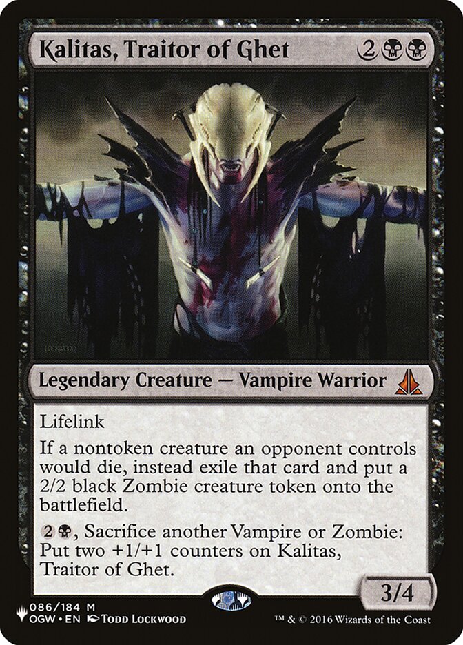 Kalitas, Traitor of Ghet (The List) Near Mint