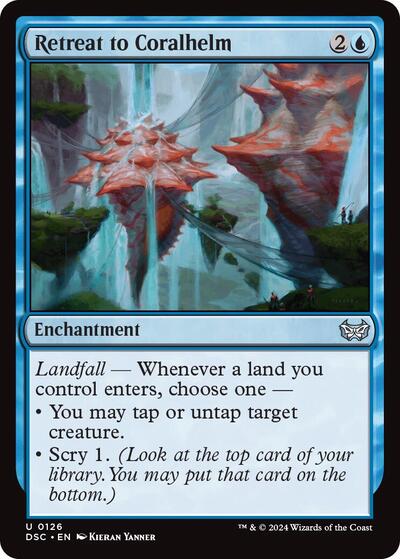 Retreat to Coralhelm (Commander: Duskmourn: House of Horror) Light Play