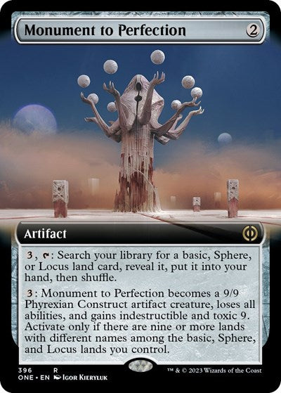 Monument to Perfection (Extended Art) (Phyrexia: All Will Be One) Near Mint Foil
