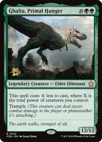 Ghalta, Primal Hunger (FDN) (Promos: Prerelease Cards) Light Play Foil