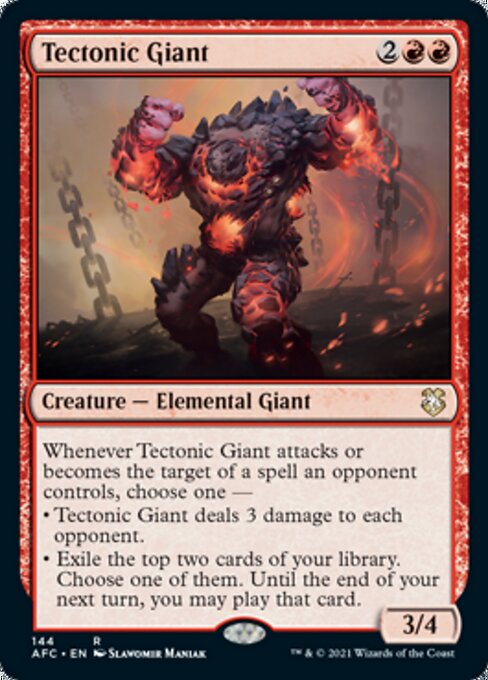 Tectonic Giant (Commander 2021 Forgotten Realms) Light Play